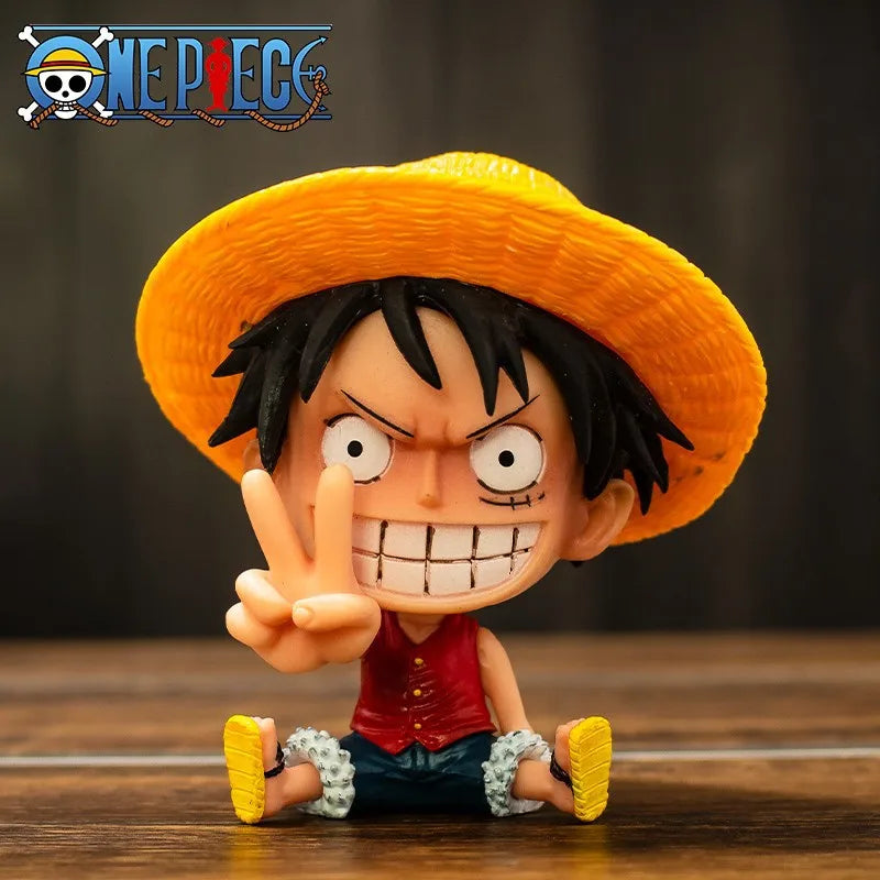 9CM Q Luffy Zoro Nami Anime One Piece Peripherie Sanji Robin Boa Hancock Ace Actionfigur Spielzeug Sammlung PVC Modell Puppengeschenke