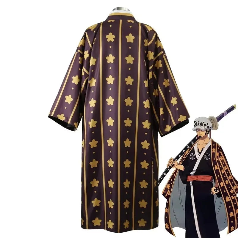 Trafalgar Law Cosplay Costume Anime Figures Digital Printing Kimono Uniform Full Set Halloween Carnival Party Suit Man - One Piece Merchandise - Free Shipping Buy Now