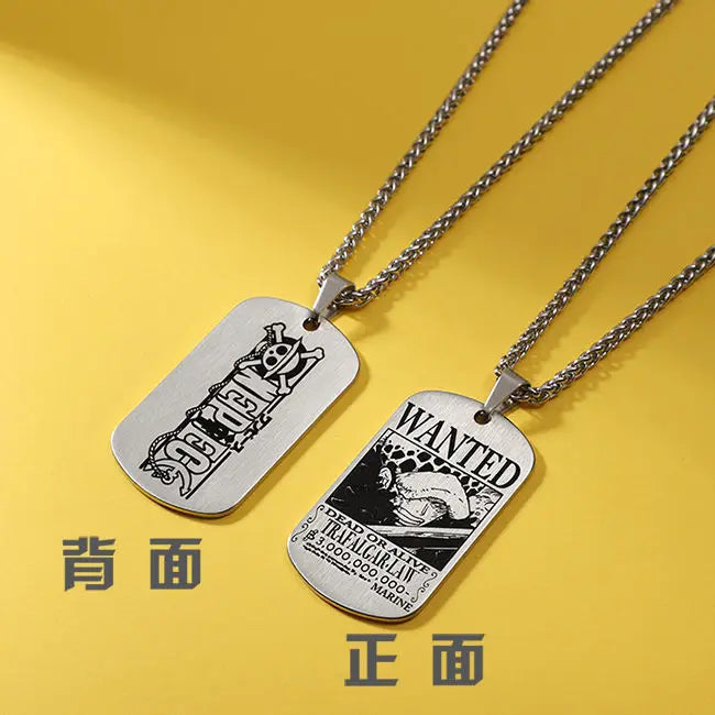 Anime One Piece Necklace Luffy Ace Chopper Zoro Sanji Wanted Pendant Men Women Couples Necklace Fashion Accessories Xmas gift - One Piece Merchandise - Free Shipping Buy Now