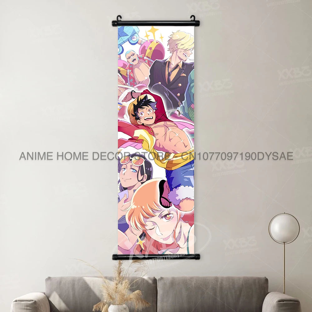 ONE PIECE Posters Anime Monkey D. Luffy Hanging Painting Yamato Scrolls Picture Nico Robin Home Decor Wallpaper Canvas Wall Art - One Piece Merchandise - Free Shipping Buy Now
