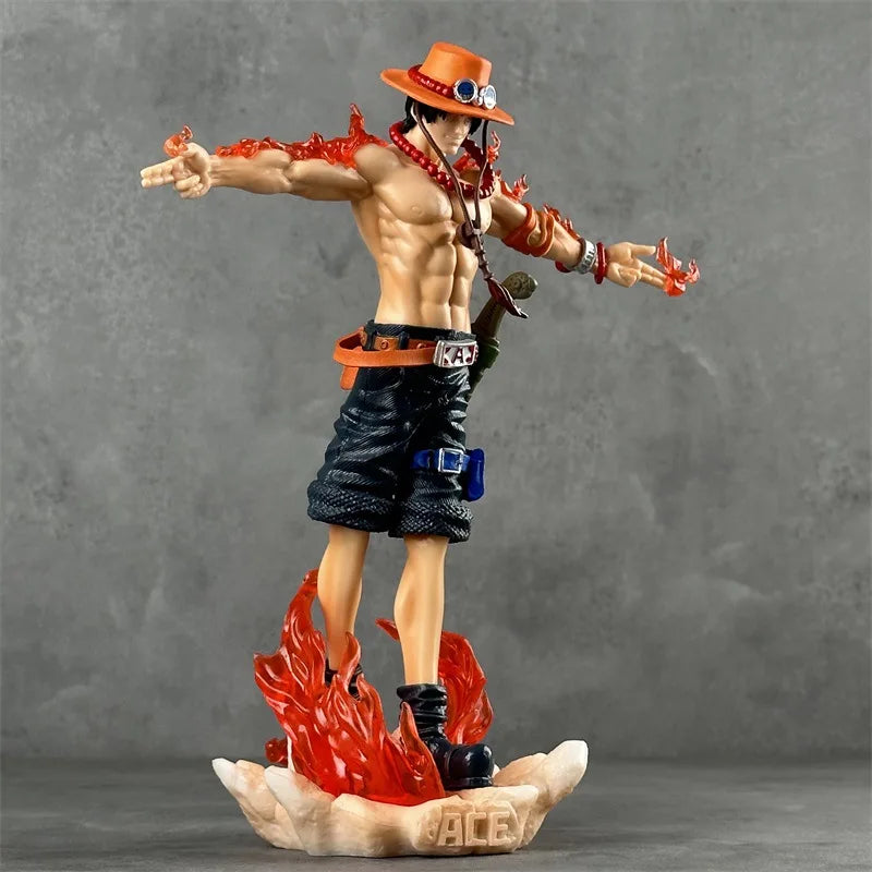 Manga One Piece Portgas D Ace Anime Figure 28cm PVC Action Figures Gk Figurine With Light Statue Model Kids Christmas Toys Gifts - One Piece Merchandise - Free Shipping Buy Now