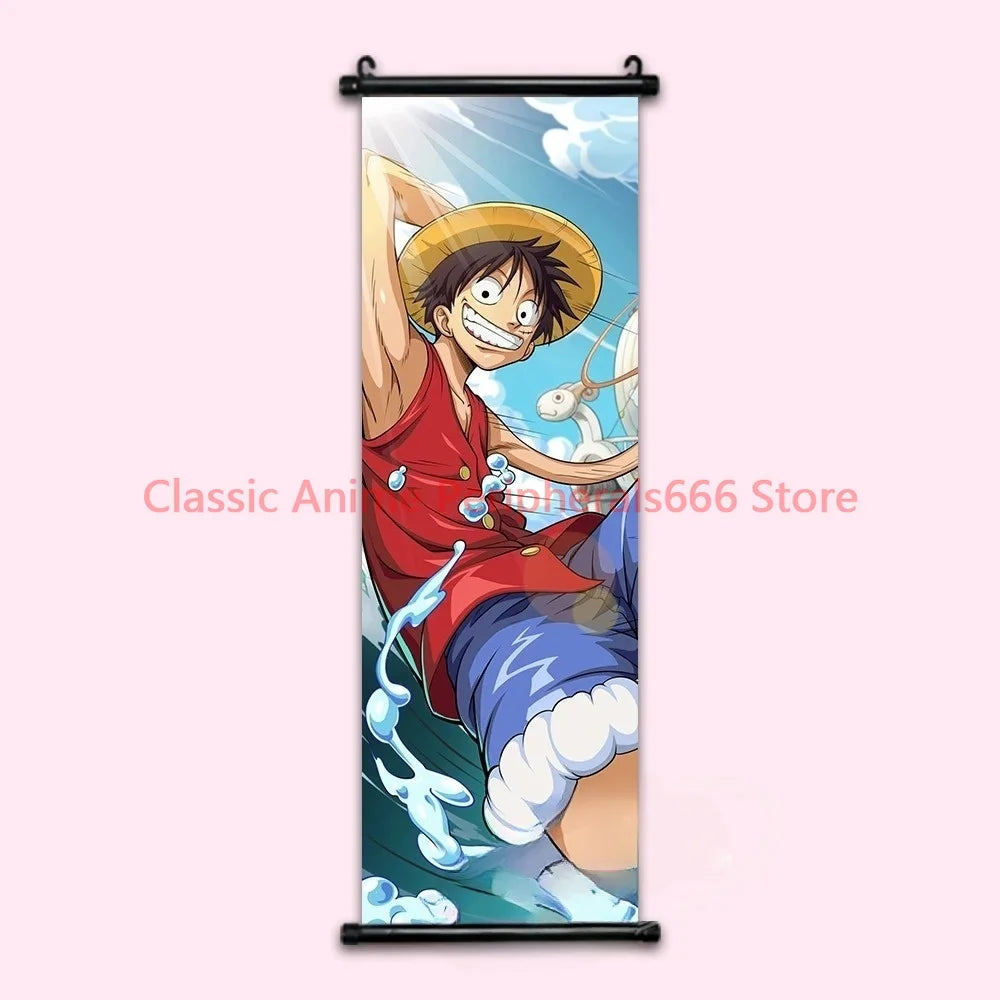 One Piece Luffy Gear 4 Home Decor Kawaii Anime Decorative Painting Robin Poster Nami Wall Art Canvas Pictures For Computer Room
