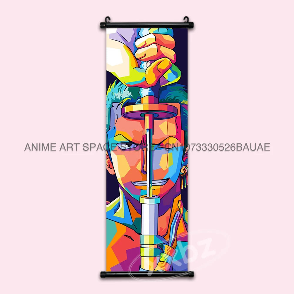 ONE PIECE Hanging Painting Anime Scrolls Picture Law Home Decor Prints Nami Wall Art Luffy Poster Roronoa Zoro Canvas Nico Robin