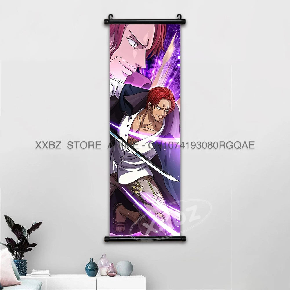 ONE PIECE Scrolls Picture Anime Canvas Hanging Painting Luffy Poster Zoro Home Decor Nami Wall Art Ace Cartoon Robin wallpaper - One Piece Merchandise - Free Shipping Buy Now