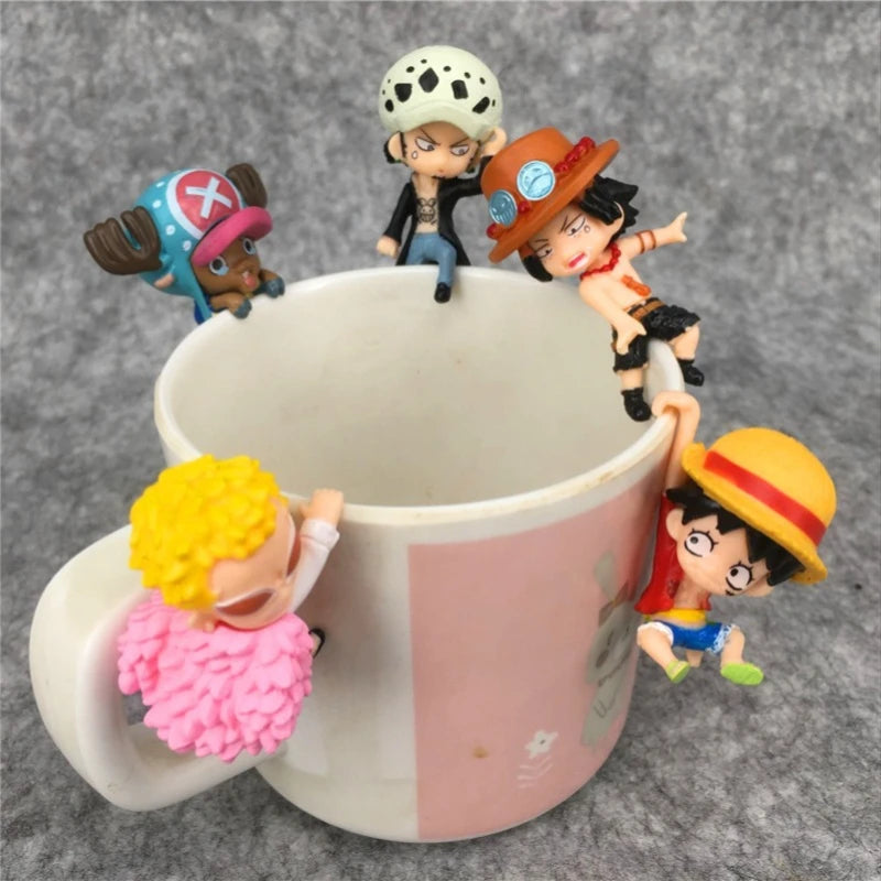 Japanese Anime One Piece Ace Chopper Luffy Law Doflamingo Cup Edge Figurine Pendant Doll Model Decoration Children Gifts - One Piece Merchandise - Free Shipping Buy Now