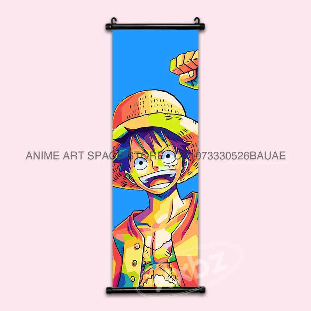 ONE PIECE Hanging Painting Anime Scrolls Picture Law Home Decor Prints Nami Wall Art Luffy Poster Roronoa Zoro Canvas Nico Robin