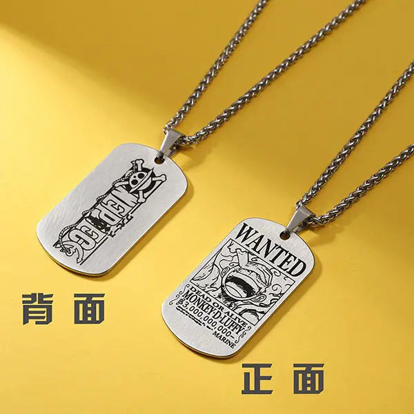 Anime One Piece Necklace Luffy Ace Chopper Zoro Sanji Wanted Pendant Men Women Couples Necklace Fashion Accessories Xmas gift - One Piece Merchandise - Free Shipping Buy Now