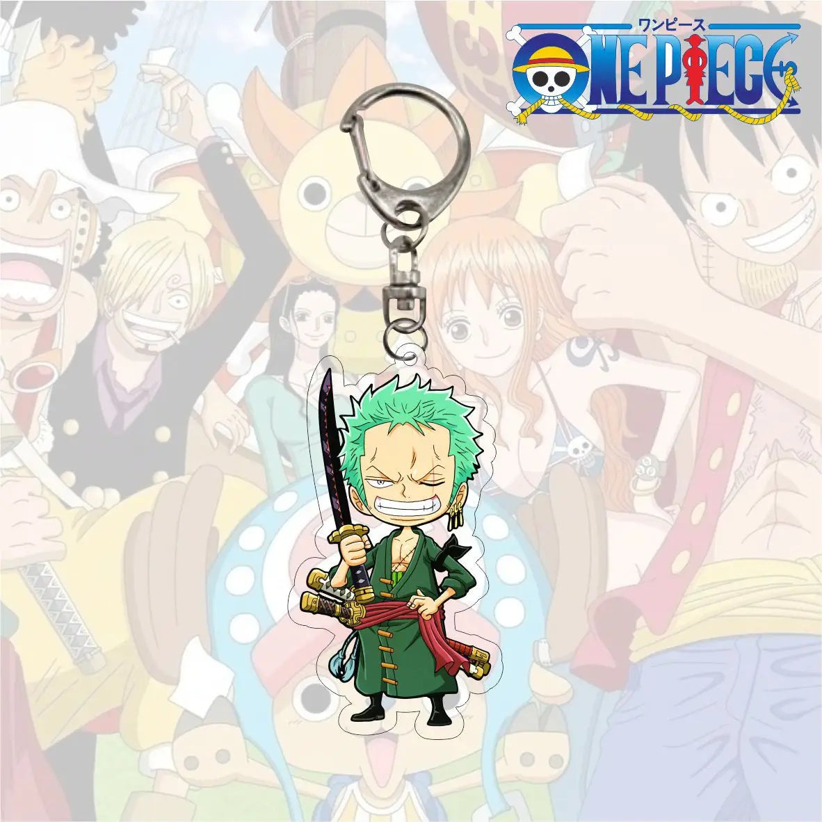 Anime One Piece Trafalgar Law Charlotte Katakuri Nico Robin Nami Chopper Lysop Acryl Schlüsselanhänger Schlüsselanhänger Anhänger Figur Geschenke