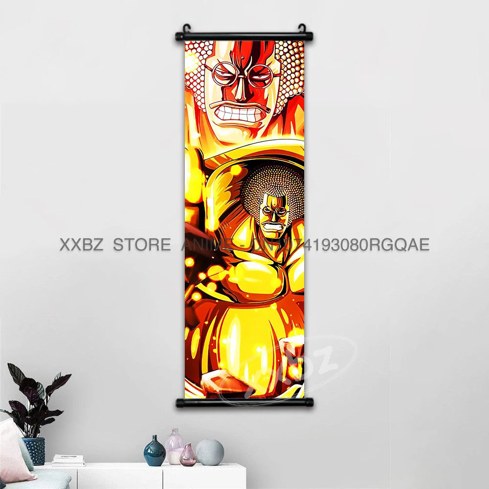 ONE PIECE Scrolls Picture Anime Canvas Hanging Painting Luffy Poster Zoro Home Decor Nami Wall Art Ace Cartoon Robin wallpaper - One Piece Merchandise - Free Shipping Buy Now