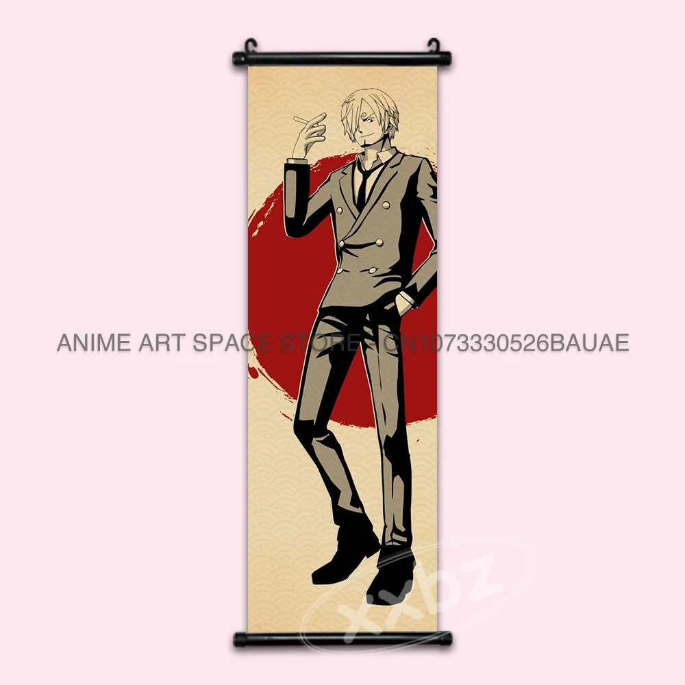 ONE PIECE Hanging Painting Anime Posters Zoro Wall Art Nami Canvas Home Decor Nico Robin Latest Bedroom Vintage Scrolls Pictures - One Piece Merchandise - Free Shipping Buy Now