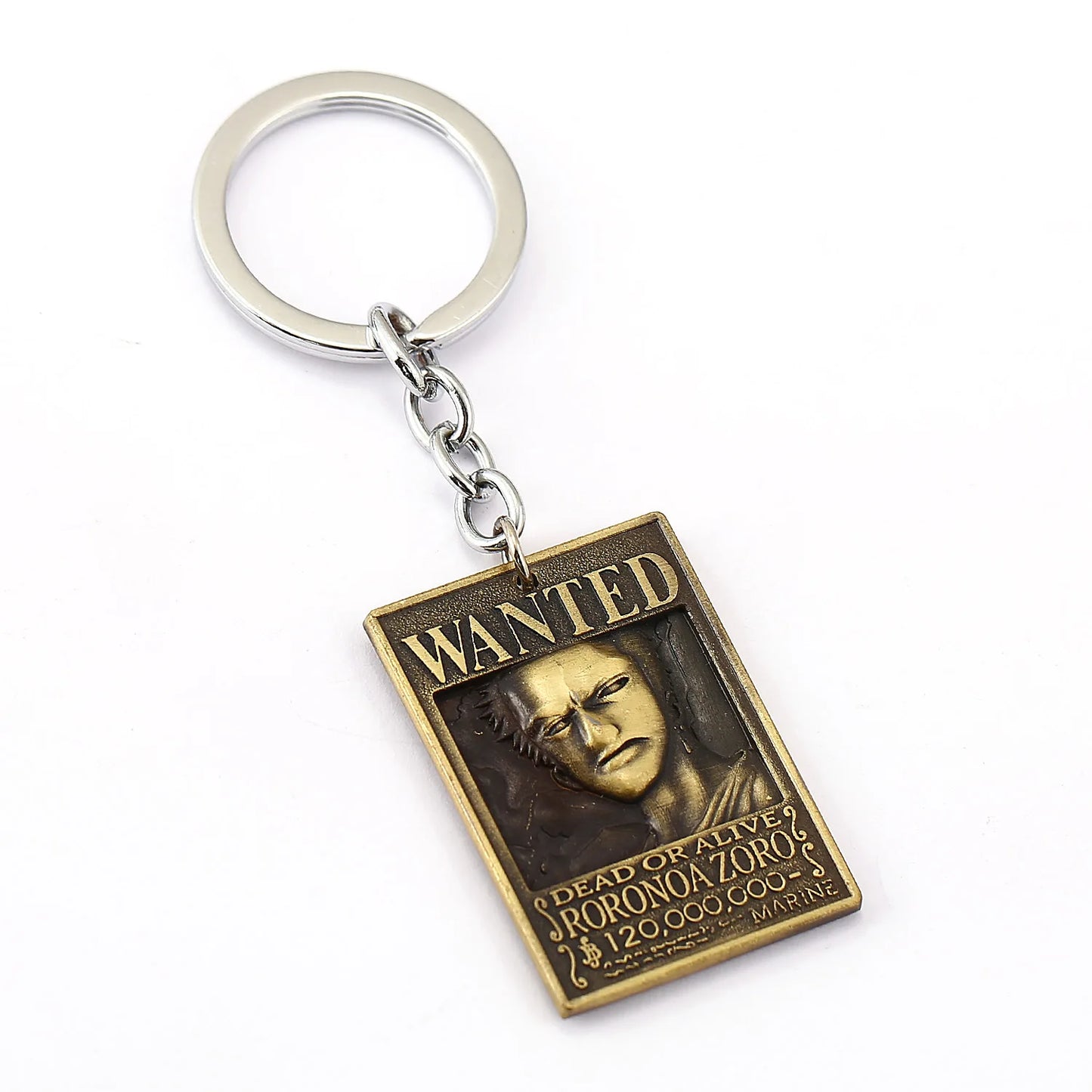 Porte-clés en métal avec affiche de recherche One Piece, Luffy Ace, Sanji, Nami, Robin, Zoro, Chopper, Trafalgar Law, pendentifs pour voiture