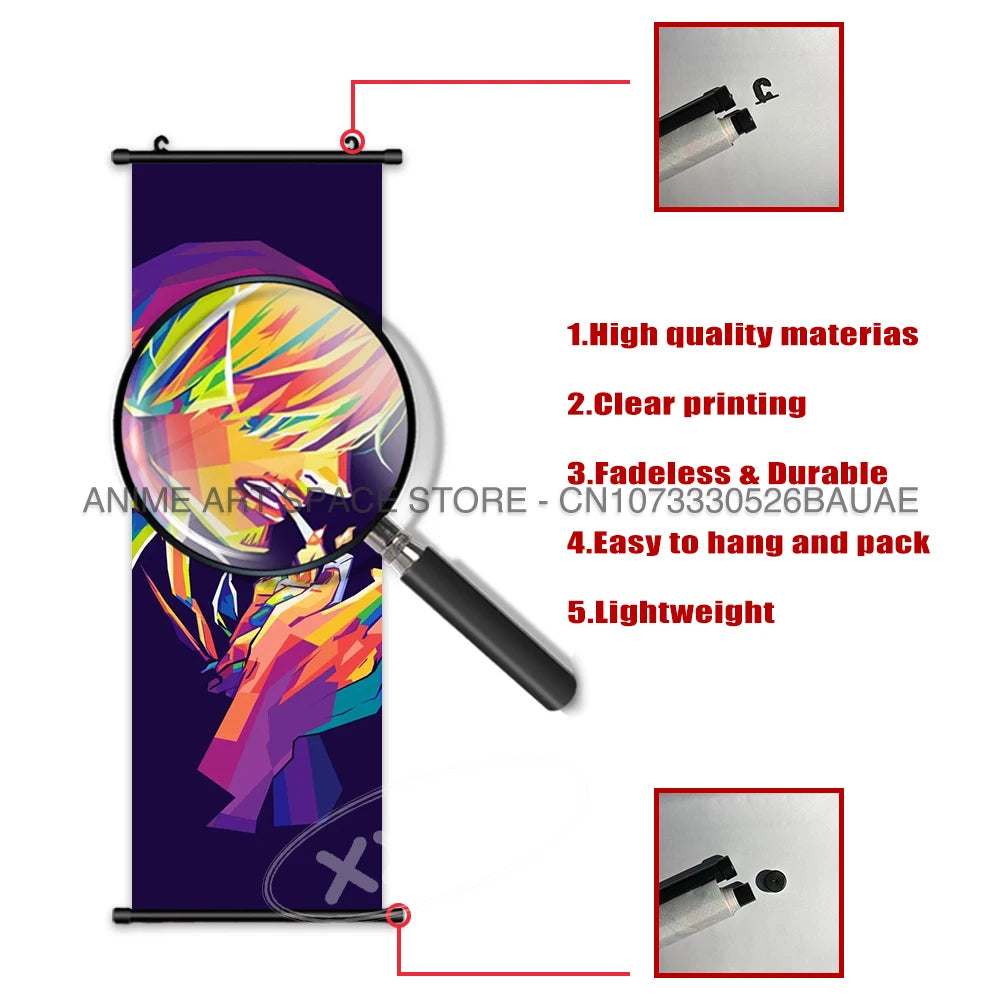 ONE PIECE Hanging Painting Anime Scrolls Picture Law Home Decor Prints Nami Wall Art Luffy Poster Roronoa Zoro Canvas Nico Robin