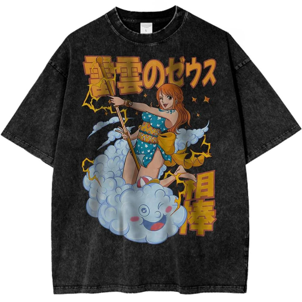 ONE PIECE Nico Robin Luffy Gear Shirt Anime Retro T-Shirt Designer Illustration Pattern Street Sport Harajuku Summer 2025 New - One Piece Merchandise - Free Shipping Buy Now