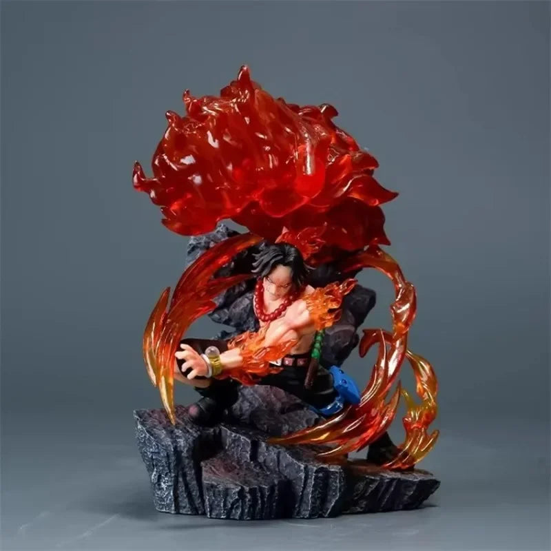 One Piece Anime Figuren Ace 18cm Figur Portgas D Ace Feuerfaust Action Statue PVC Modell Puppe Sammlerstück Zimmer Decora Spielzeug Geschenke