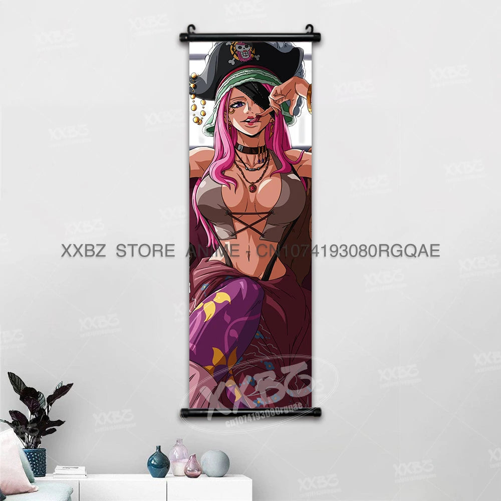 ONE PIECE Scrolls Pictures Sabo Wall Art Kid Pirates Anime Posters Nico Robin Hanging Painting Trafalgar D.Water Law Home Decor