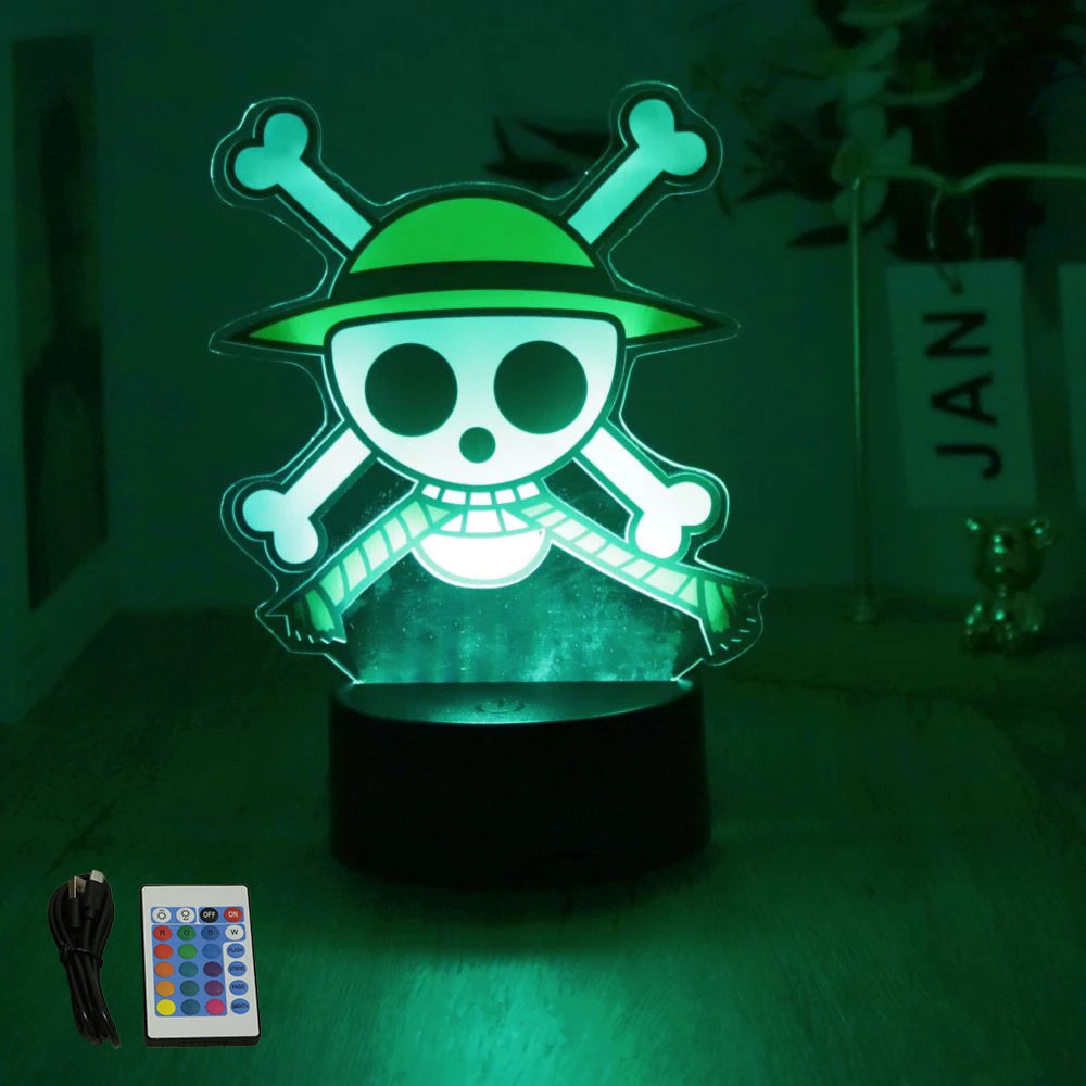Actions Figure One Piece Luffy Zoro Anime Figures 3D Lamp PVC Action Collection Model Toys LED Night Light Kid Christmas Gift - One Piece Merchandise - Free Shipping Buy Now