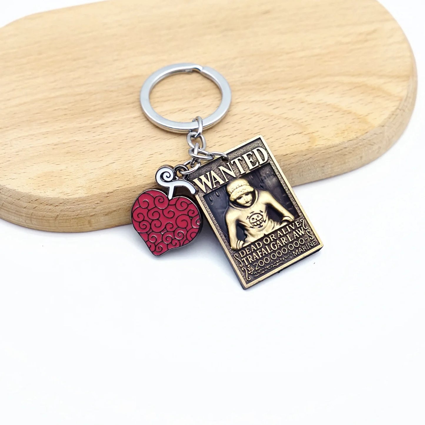 Anime One Piece Shanks Kaido Law Luffy Ace Zoro Sanji Devil Fruit Keychain Metal Pendant Figure Model Toy Jewelry Gift - One Piece Merchandise - Free Shipping Buy Now
