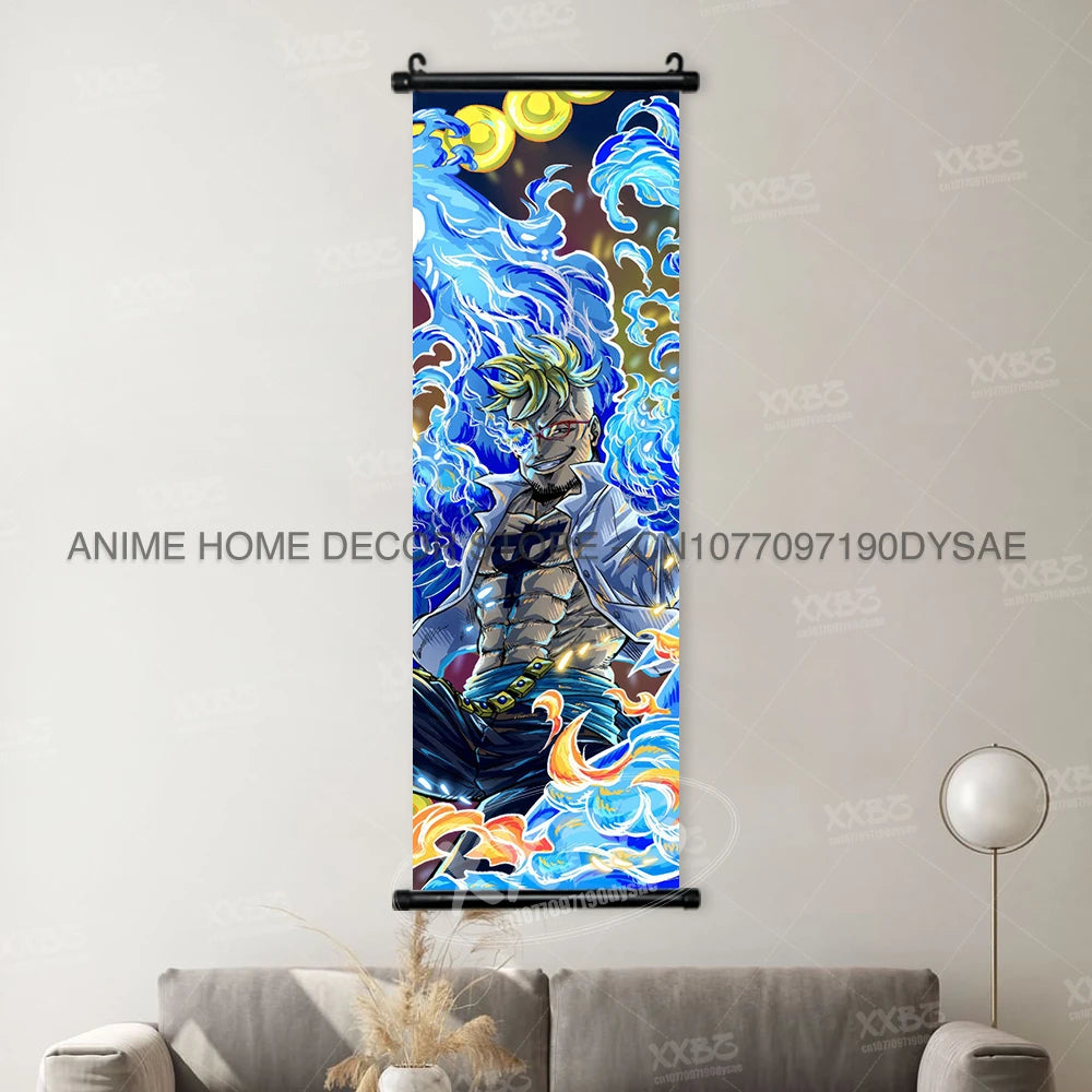 One Piece Posters Jinbe Wallpaper Nico Robin Hanging Painting Marco Anime Scrolls Picture Eustass Kid Wall Art Yamato Home Decor - One Piece Merchandise - Free Shipping Buy Now
