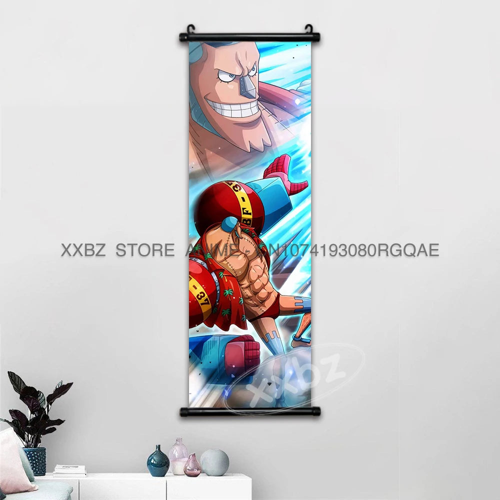 ONE PIECE Scrolls Picture Anime Canvas Hanging Painting Luffy Poster Zoro Home Decor Nami Wall Art Ace Cartoon Robin wallpaper - One Piece Merchandise - Free Shipping Buy Now