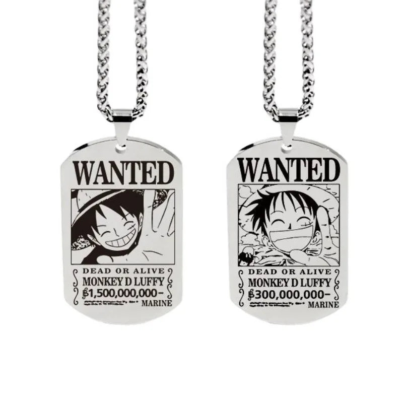Anime One Piece Necklace Luffy Ace Chopper Zoro Sanji Wanted Pendant Men Women Couples Necklace Fashion Accessories Xmas gift - One Piece Merchandise - Free Shipping Buy Now