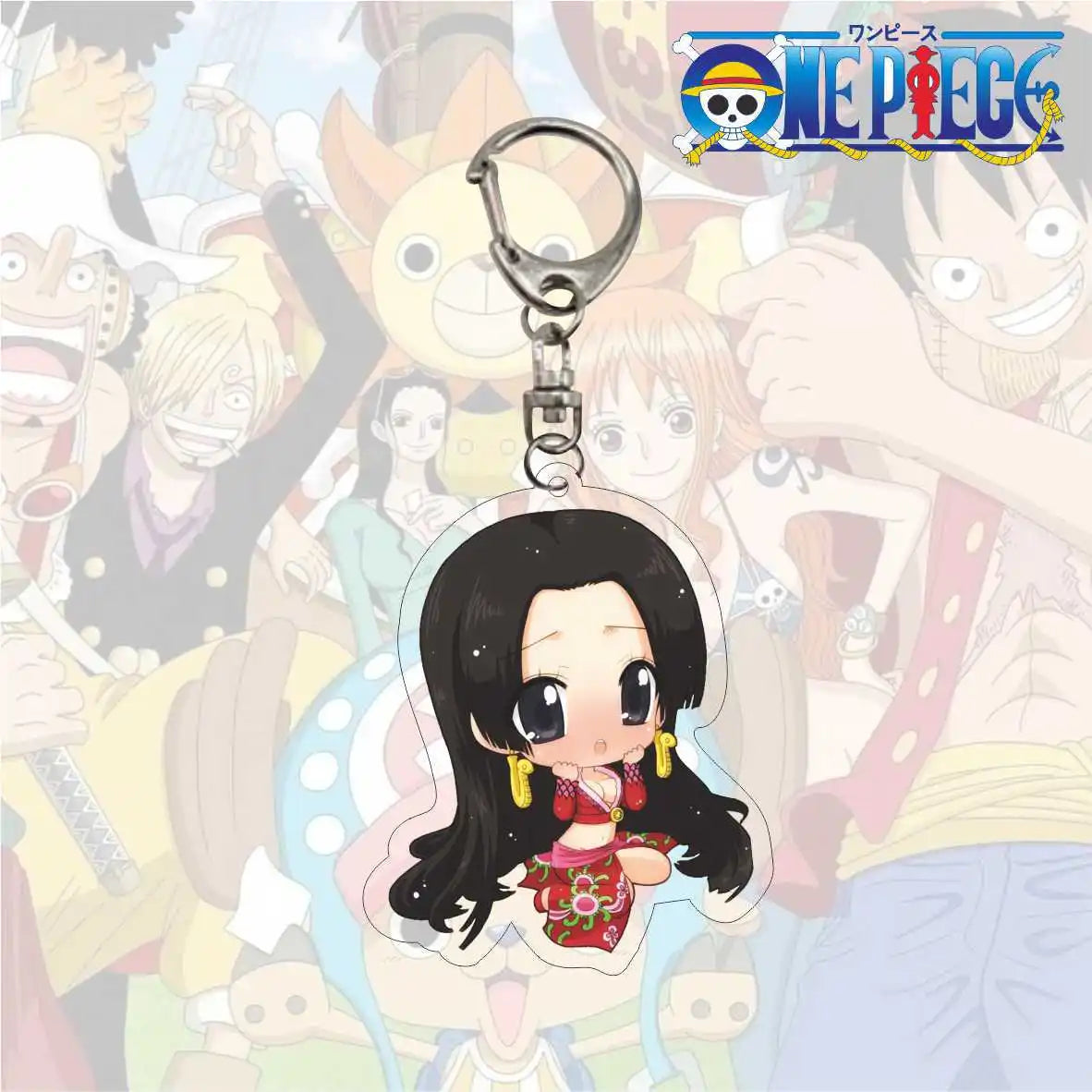 Anime One Piece Trafalgar Law Charlotte Katakuri Nico Robin Nami Chopper Lysop Acryl Schlüsselanhänger Schlüsselanhänger Anhänger Figur Geschenke