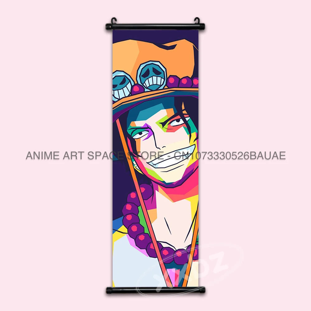 ONE PIECE Hanging Painting Anime Scrolls Picture Law Home Decor Prints Nami Wall Art Luffy Poster Roronoa Zoro Canvas Nico Robin