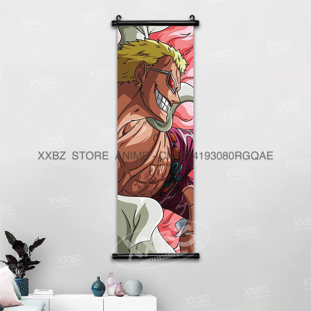ONE PIECE Scrolls Pictures Sabo Wall Art Kid Pirates Anime Posters Nico Robin Hanging Painting Trafalgar D.Water Law Home Decor