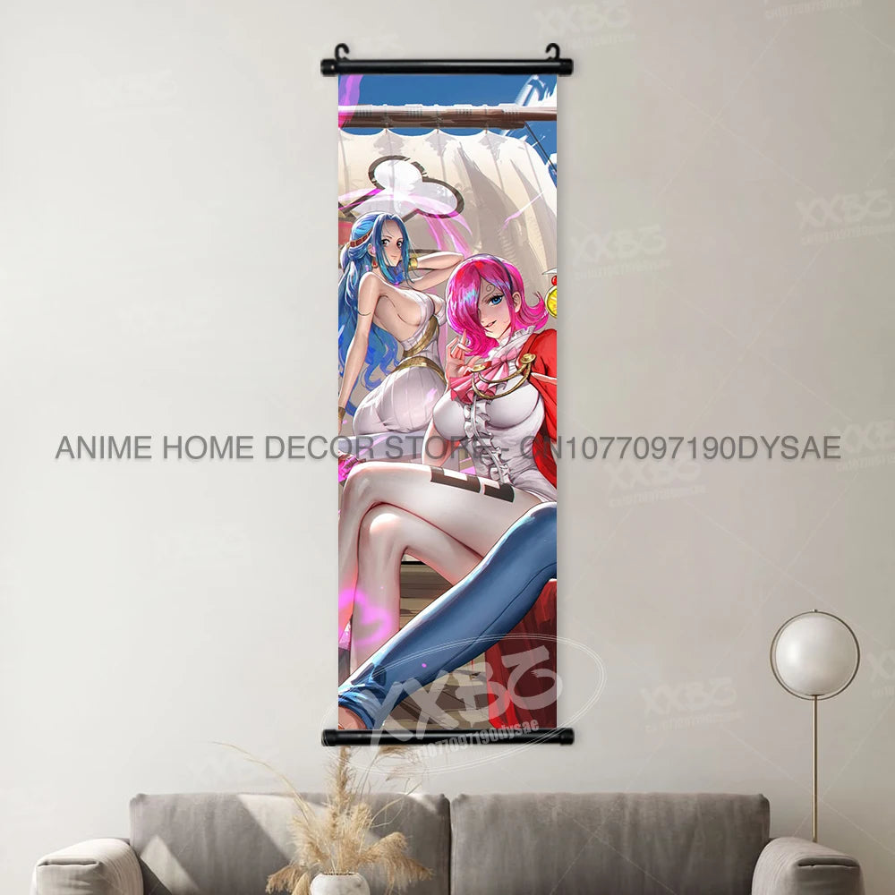 ONE PIECE Posters Anime Monkey D. Luffy Hanging Painting Yamato Scrolls Picture Nico Robin Home Decor Wallpaper Canvas Wall Art - One Piece Merchandise - Free Shipping Buy Now