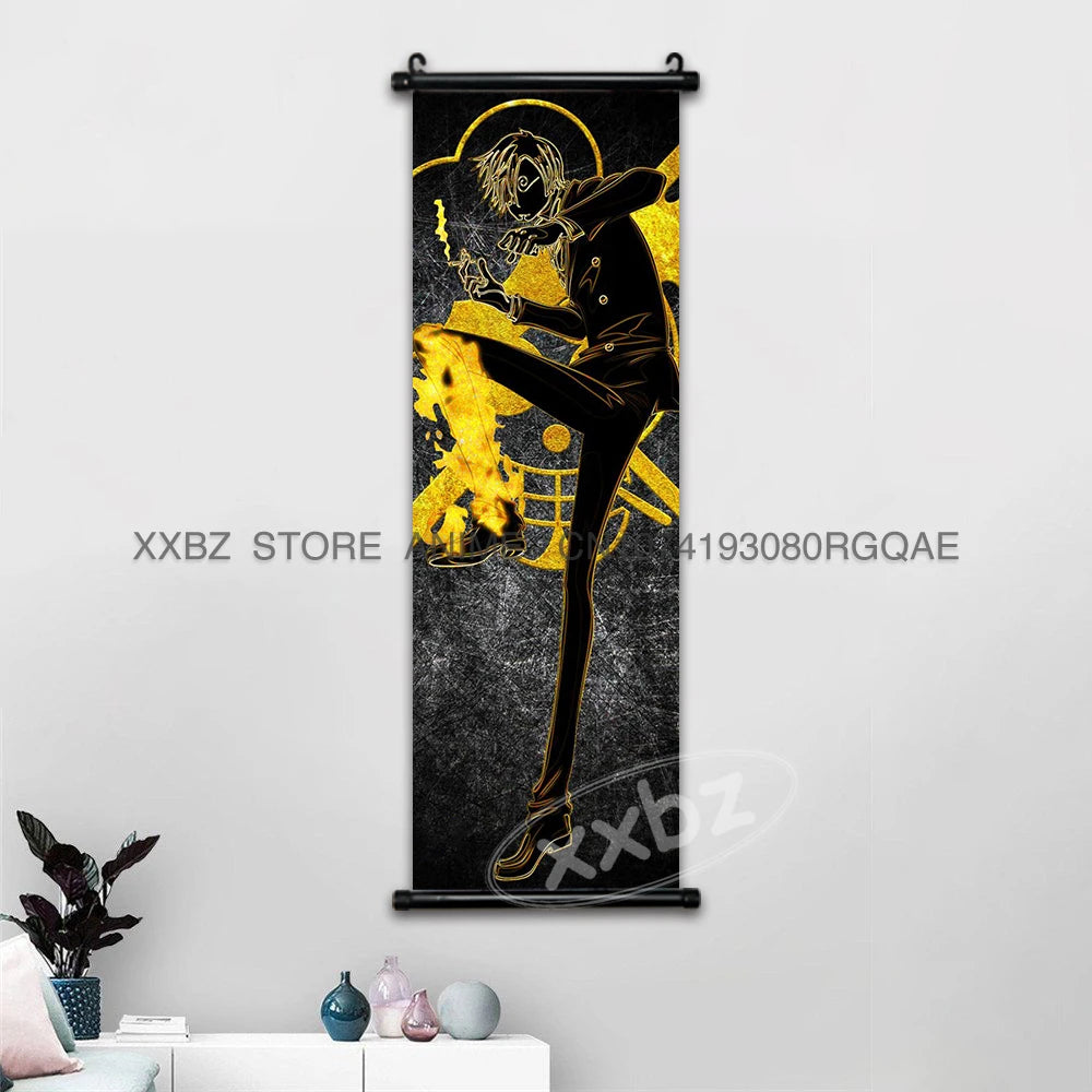 ONE PIECE Scrolls Pictures Canvas Luffy Hanging Paintings Nami Wall Art Zoro Anime Posters Sanji Latest Bedroom Robin Home Decor - One Piece Merchandise - Free Shipping Buy Now