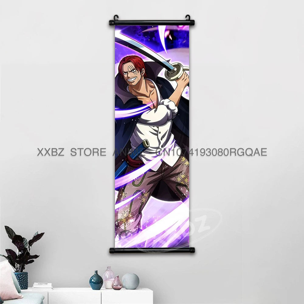 ONE PIECE Scrolls Picture Anime Canvas Hanging Painting Luffy Poster Zoro Home Decor Nami Wall Art Ace Cartoon Robin wallpaper - One Piece Merchandise - Free Shipping Buy Now