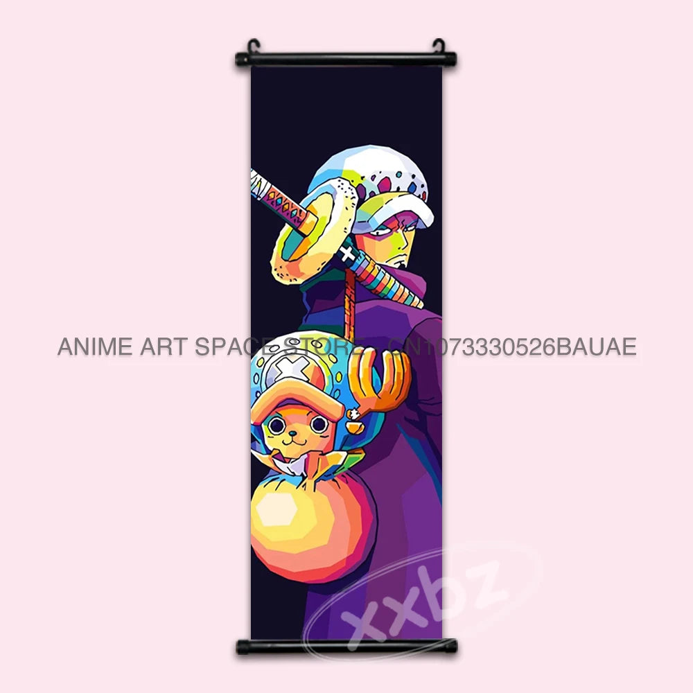 ONE PIECE Hanging Painting Anime Scrolls Picture Law Home Decor Prints Nami Wall Art Luffy Poster Roronoa Zoro Canvas Nico Robin