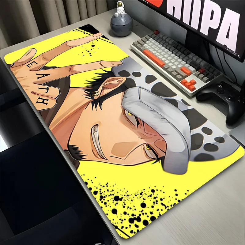 XXL Gaming-Zubehör Gamer-Tastatur-Schreibtischunterlage O-one P-piece Trafalgar D Water Law Rutschfestes Laptop-Mauspad 900X400 Mauspads