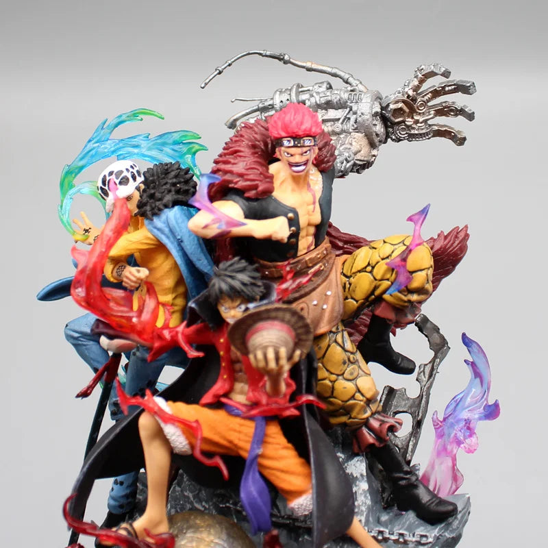 22cm One Piece Figurine Three Captain Anime Figure Kid Law Luffy Action Pvc Model Statue Doll Collection Decoration Toys Gifts - One Piece Merchandise - Free Shipping Buy Now