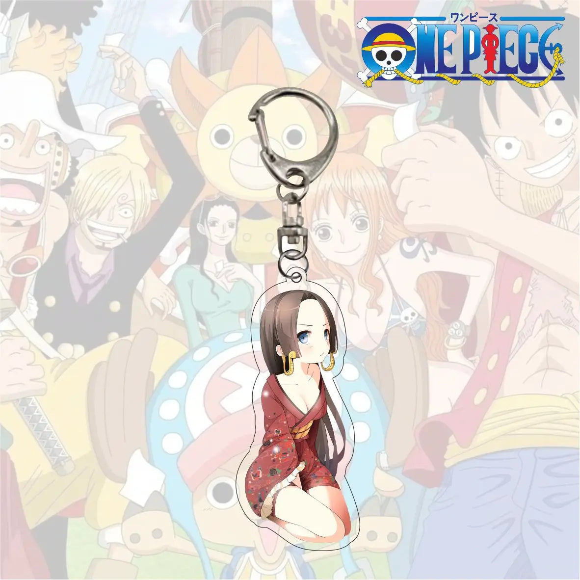 Anime One Piece Trafalgar Law Charlotte Katakuri Nico Robin Nami Chopper Lysop Acryl Schlüsselanhänger Schlüsselanhänger Anhänger Figur Geschenke