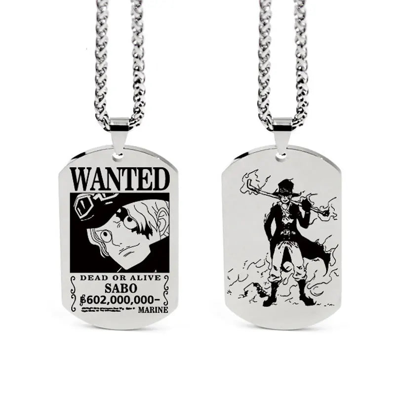 One Piece Anhänger Damen Halskette Japanisches Anime Zubehör Cosplay Luffy Zoro Sanji Manga Titan Schmuck Herren Halskette Geschenk
