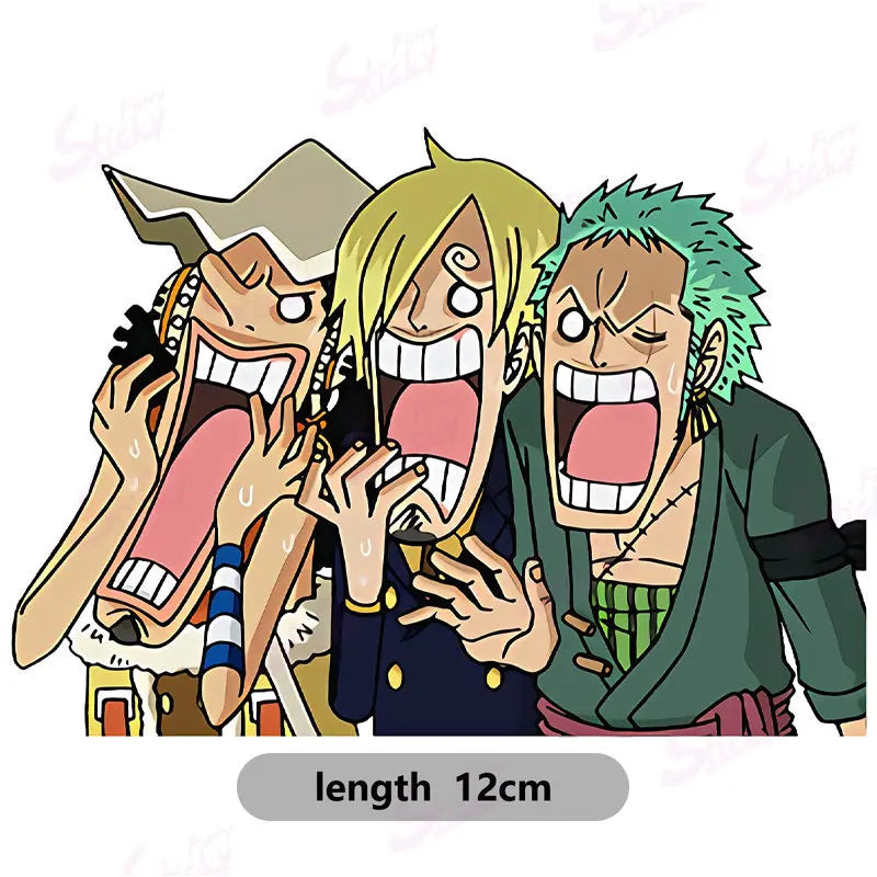 Sanji Roronoa Zoro Usopp Funny Car Sticker ONE Piece Anime Sticker Waterproof Sunscreen Laptop Decals Bumper Stickers - One Piece Merchandise - Free Shipping Buy Now