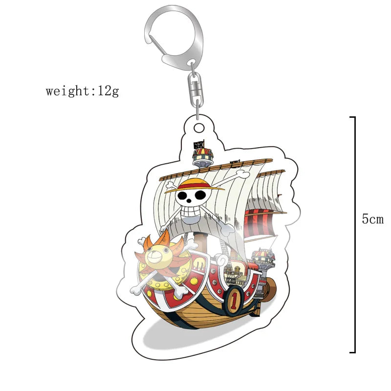Anime One Piece Trafalgar Law Charlotte Katakuri Nico Robin Nami Chopper Lysop Acryl Schlüsselanhänger Schlüsselanhänger Anhänger Figur Geschenke