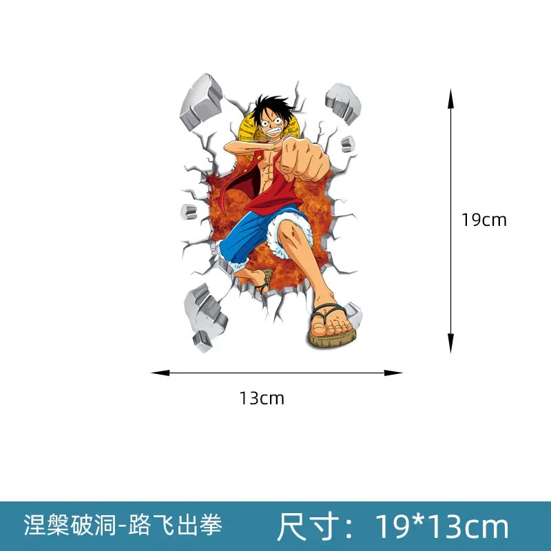 One Piece Luffy Autofensteraufkleber Anime Zoro Heckscheibenaufkleber Dekorative Aufkleber Cartoon Auto Scratch Masking Film Geschenke