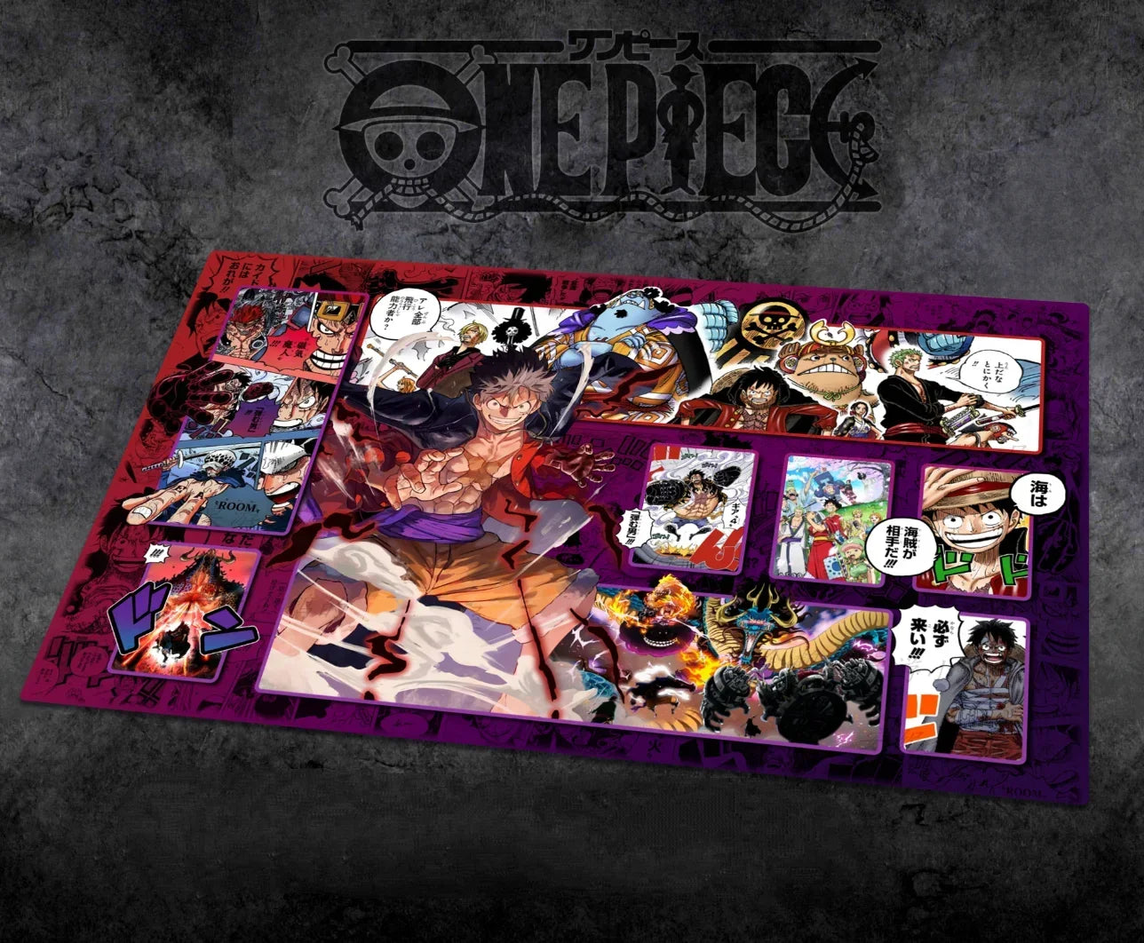 OPCG One Piece Dedizierte SPIELKARTEN-Spielmatte Battle Against Rebecca Roronoa Zoro Trafalgar Law Comic-Serie Spielzeuggeschenke 60 * 35 cm