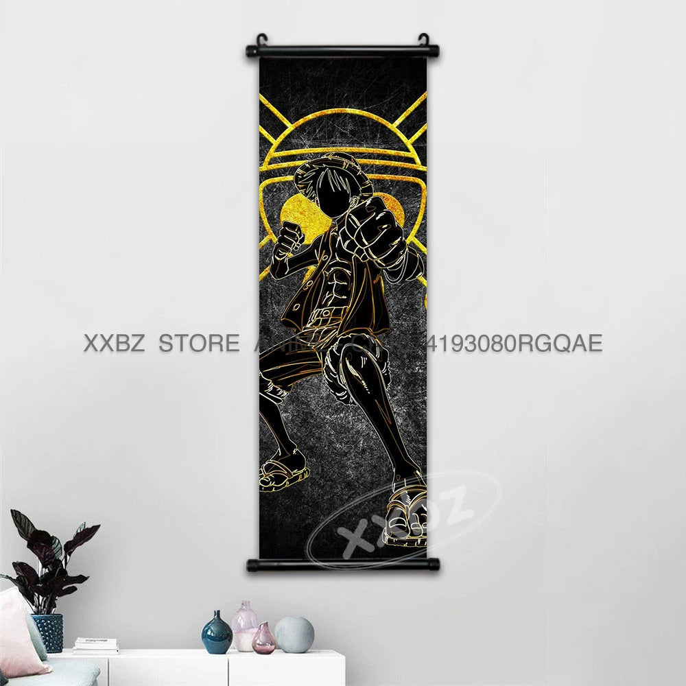 ONE PIECE Scrolls Pictures Canvas Luffy Hanging Paintings Nami Wall Art Zoro Anime Posters Sanji Latest Bedroom Robin Home Decor - One Piece Merchandise - Free Shipping Buy Now