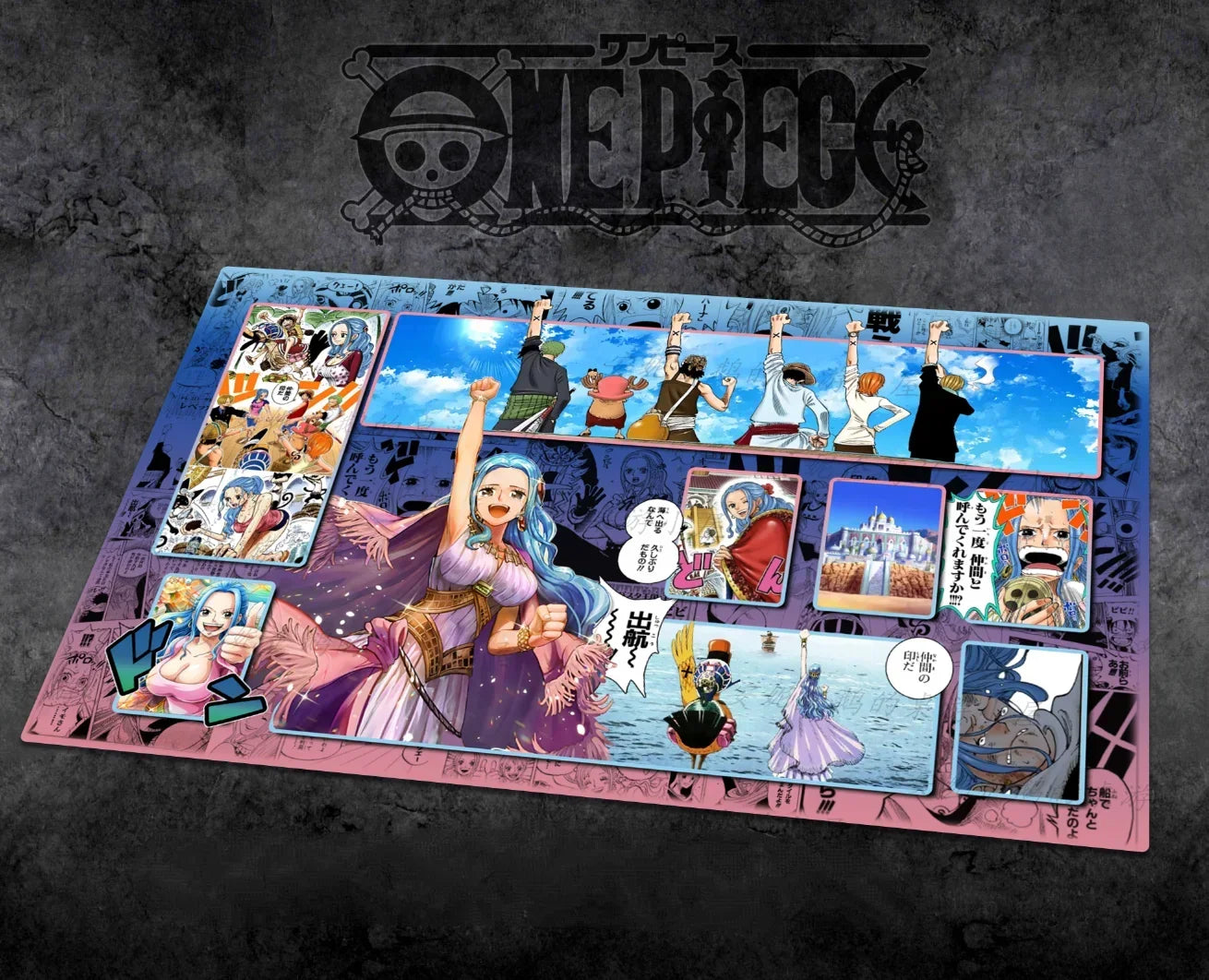 OPCG One Piece Dedizierte SPIELKARTEN-Spielmatte Battle Against Rebecca Roronoa Zoro Trafalgar Law Comic-Serie Spielzeuggeschenke 60 * 35 cm