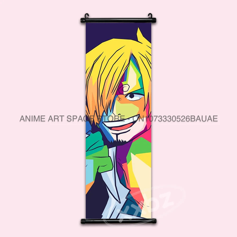 ONE PIECE Hanging Painting Anime Scrolls Picture Law Home Decor Prints Nami Wall Art Luffy Poster Roronoa Zoro Canvas Nico Robin