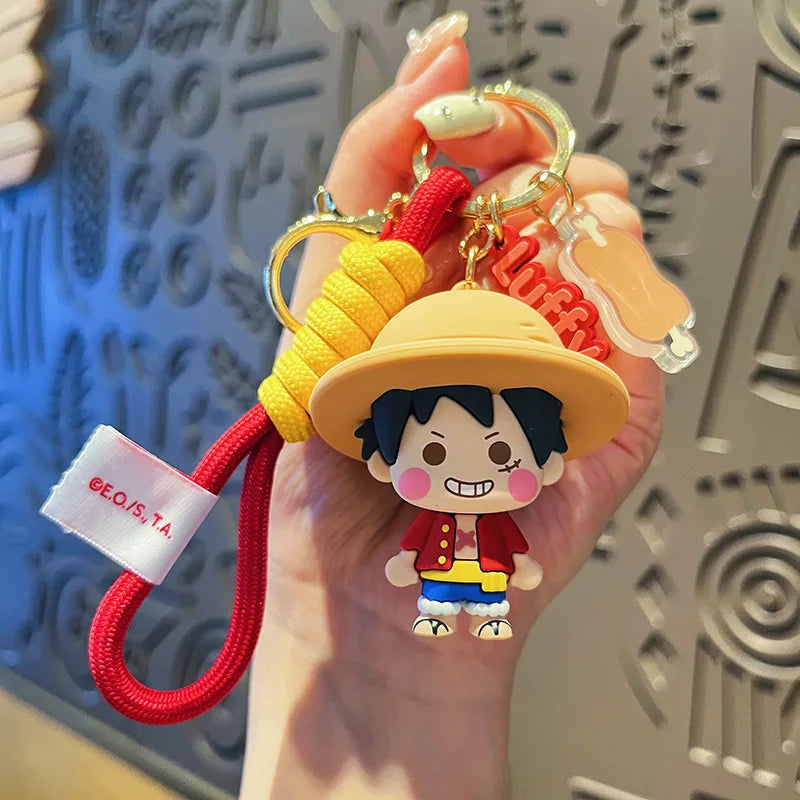 Porte-clés dessin animé One Piece, créatif, Luffy, Usopp, Nami, Chopper, Roronoa, Zoro, Sanji, poupée, porte-clés, décoration de sac de voiture, pendentif