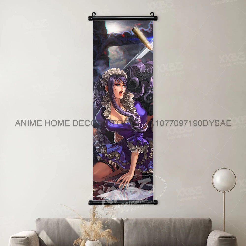 ONE PIECE Posters Anime Monkey D. Luffy Hanging Painting Yamato Scrolls Picture Nico Robin Home Decor Wallpaper Canvas Wall Art - One Piece Merchandise - Free Shipping Buy Now