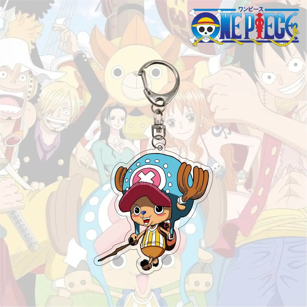 Anime One Piece Trafalgar Law Charlotte Katakuri Nico Robin Nami Chopper Lysop Acryl Schlüsselanhänger Schlüsselanhänger Anhänger Figur Geschenke