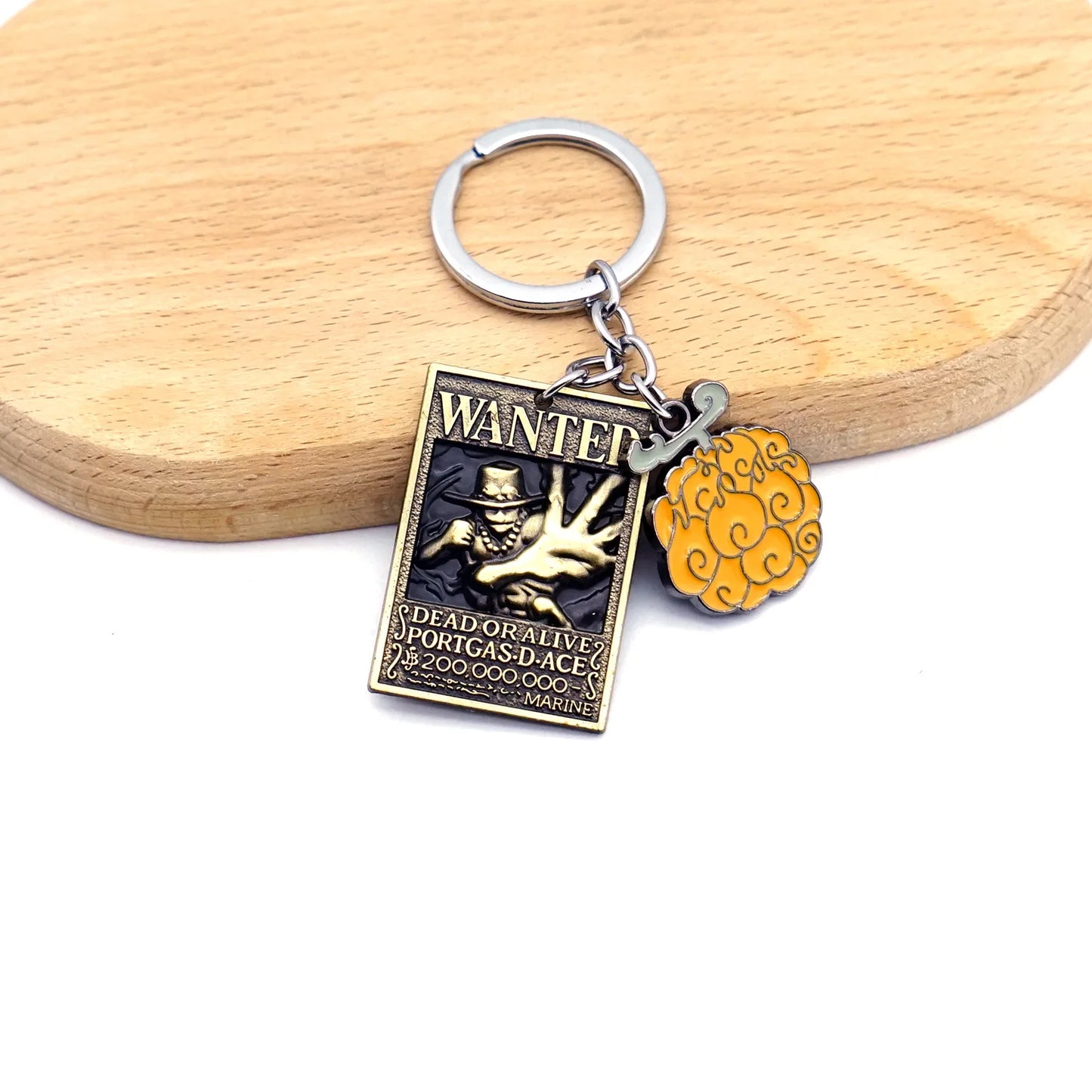 Anime One Piece Shanks Kaido Law Luffy Ace Zoro Sanji Devil Fruit Keychain Metal Pendant Figure Model Toy Jewelry Gift - One Piece Merchandise - Free Shipping Buy Now