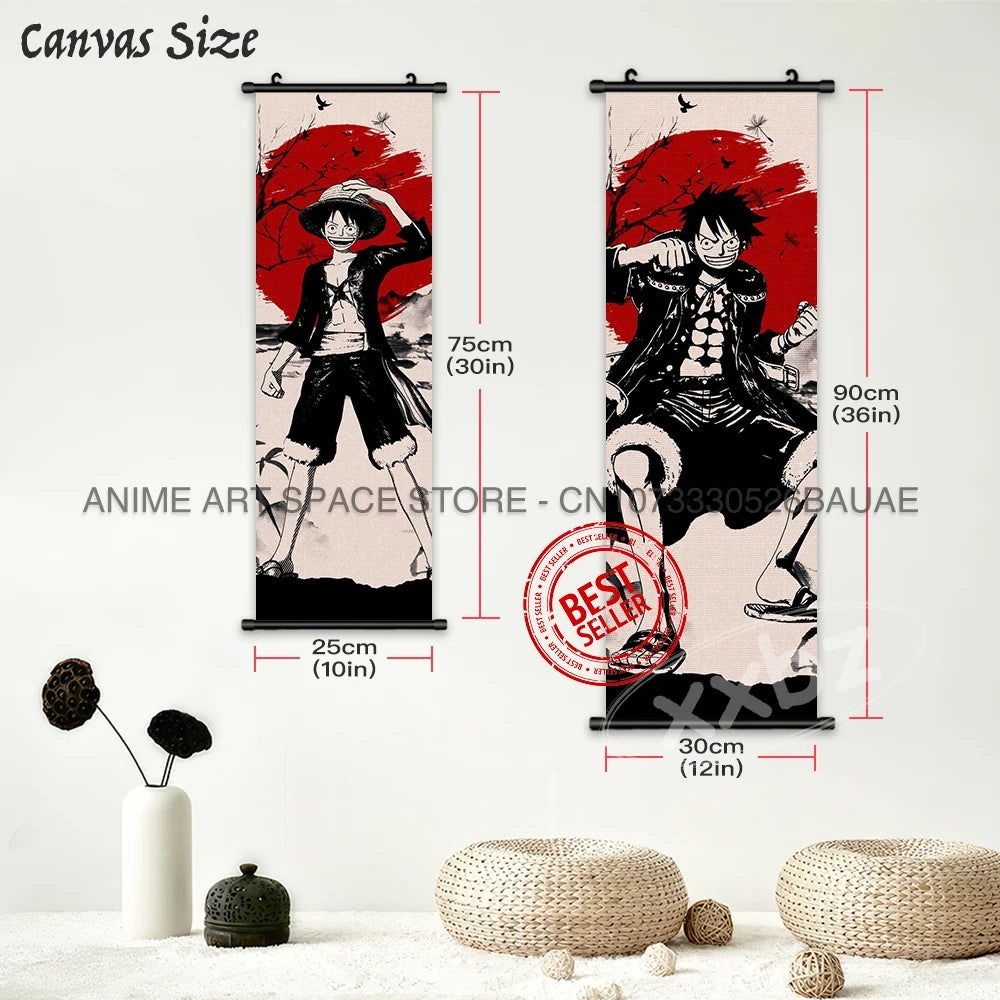 ONE PIECE Hanging Painting Anime Posters Zoro Wall Art Nami Canvas Home Decor Nico Robin Latest Bedroom Vintage Scrolls Pictures - One Piece Merchandise - Free Shipping Buy Now