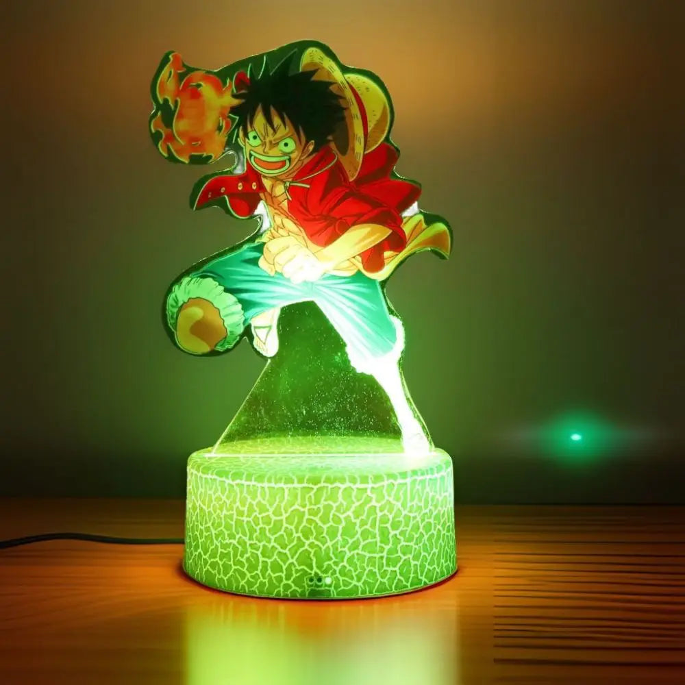 Actions Figure One Piece Luffy Zoro Anime Figures 3D Lamp PVC Action Collection Model Toys LED Night Light Kid Christmas Gift - One Piece Merchandise - Free Shipping Buy Now
