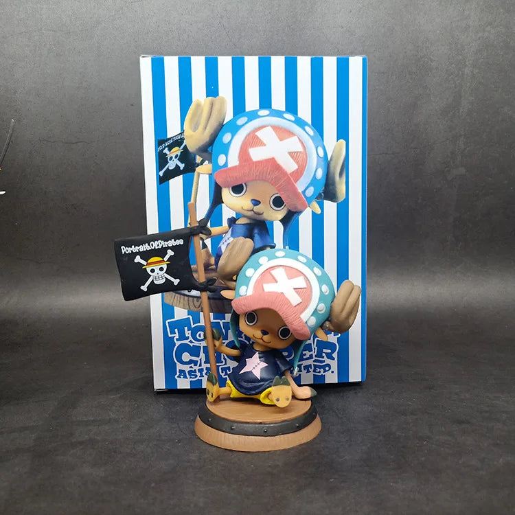 9cm One Piece Figure Anime Chopper With Flag Action Figurine Doll Model Toys PVC Statue Collection Car Decoration Children Gifts - One Piece Merchandise - Free Shipping Buy Now