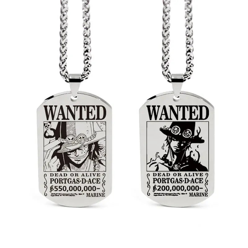 One Piece Anhänger Damen Halskette Japanisches Anime Zubehör Cosplay Luffy Zoro Sanji Manga Titan Schmuck Herren Halskette Geschenk